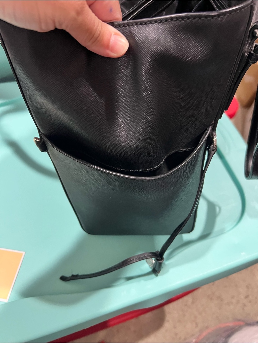 Black MK Michael Kors bag tote purse - Picture 9 of 16
